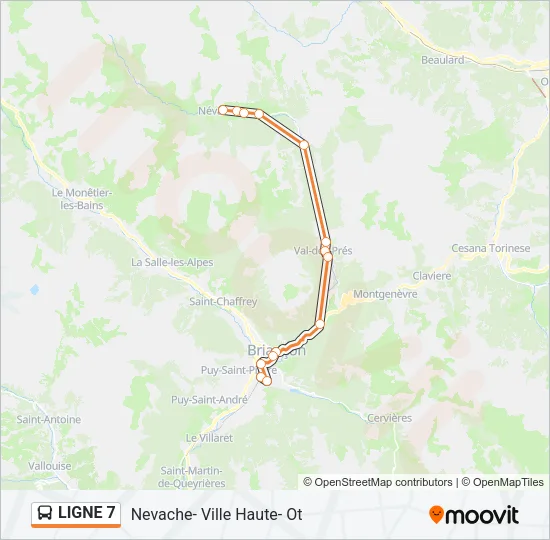 LIGNE 7 Bus Line Map