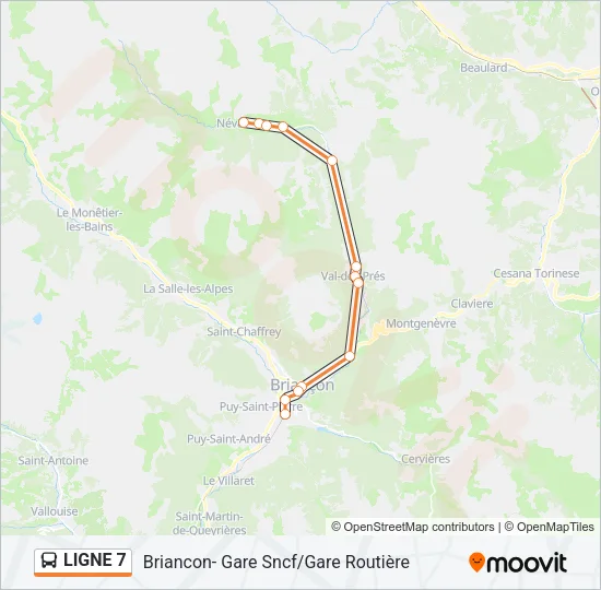 LIGNE 7 Bus Line Map