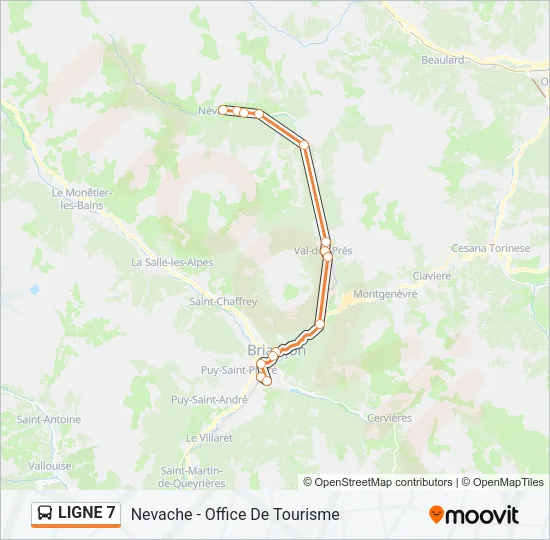 LIGNE 7 Bus Line Map