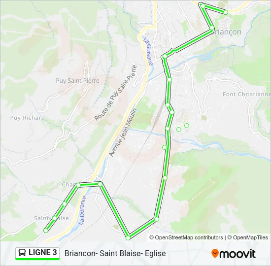 LIGNE 3 Bus Line Map