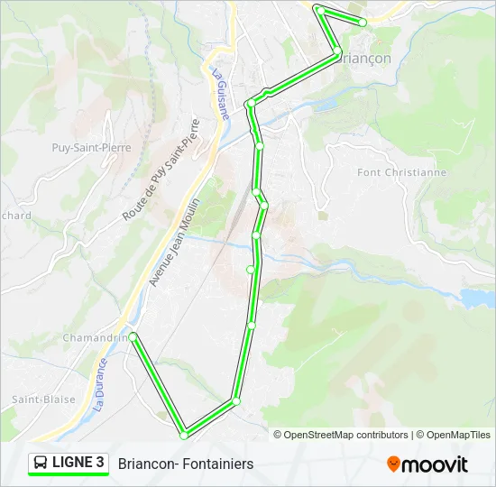 LIGNE 3 Bus Line Map