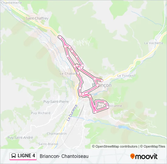 LIGNE 4 Bus Line Map
