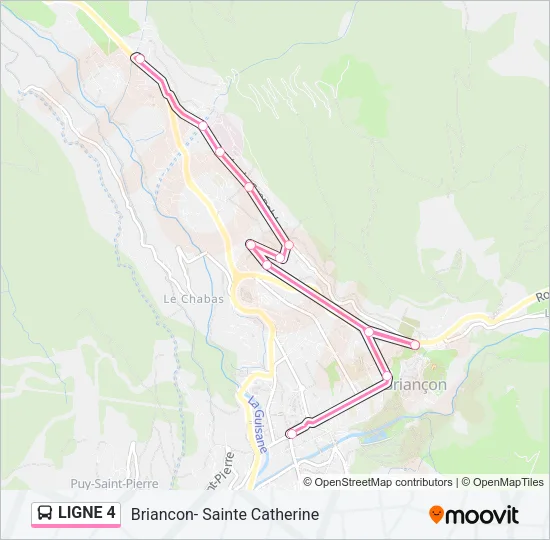 LIGNE 4 Bus Line Map