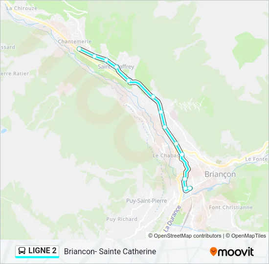 LIGNE 2 Bus Line Map