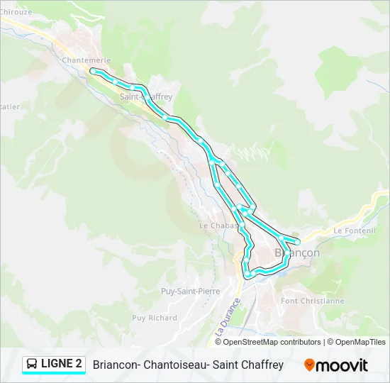 LIGNE 2 Bus Line Map