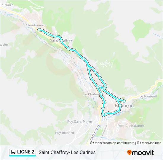LIGNE 2 Bus Line Map
