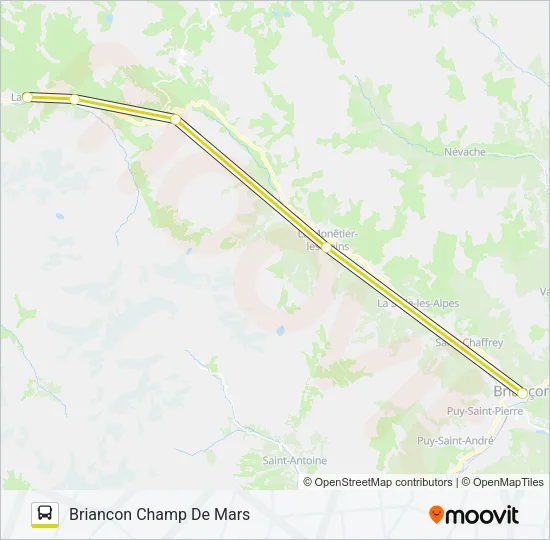 LA GRAVE <> BRIANCON Bus Line Map