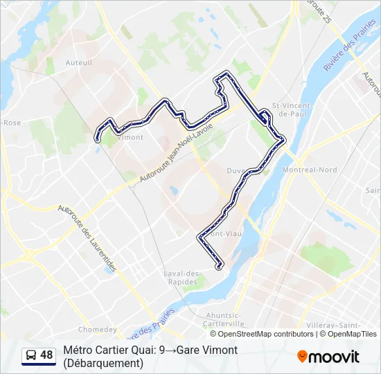 48 Bus Line Map