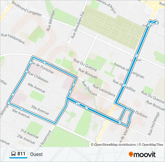 811 Bus Line Map