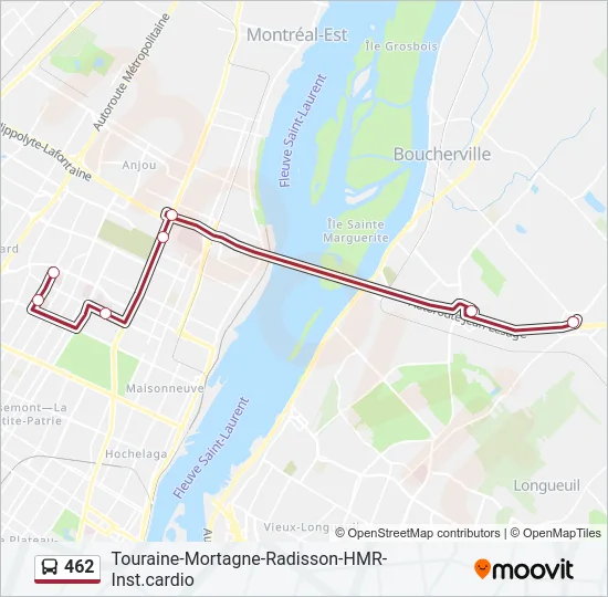 462 Bus Line Map