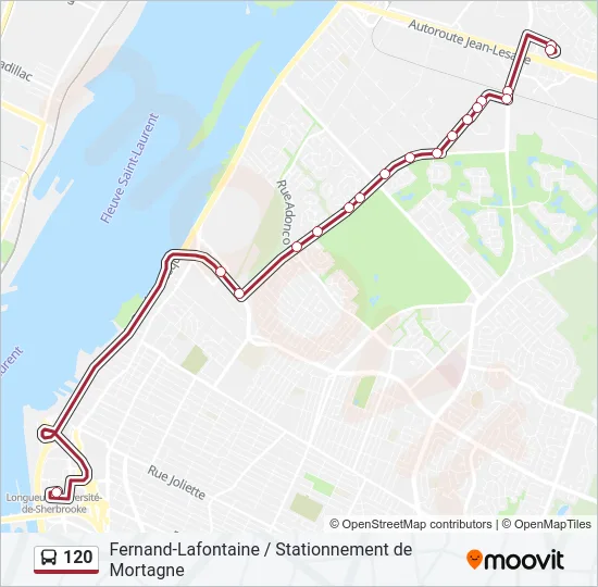 120 Bus Line Map