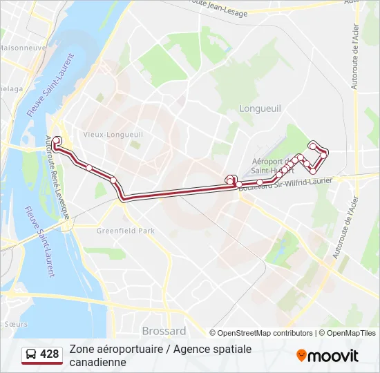 428 Bus Line Map