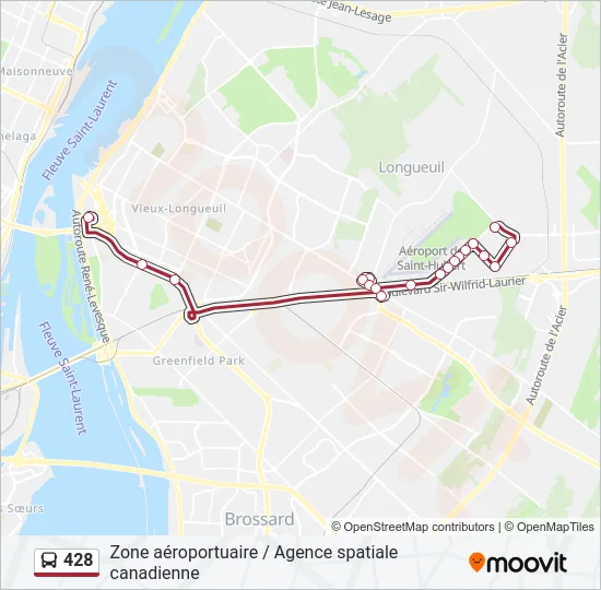 428 Bus Line Map