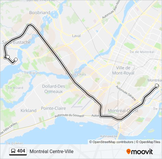 404 Bus Line Map