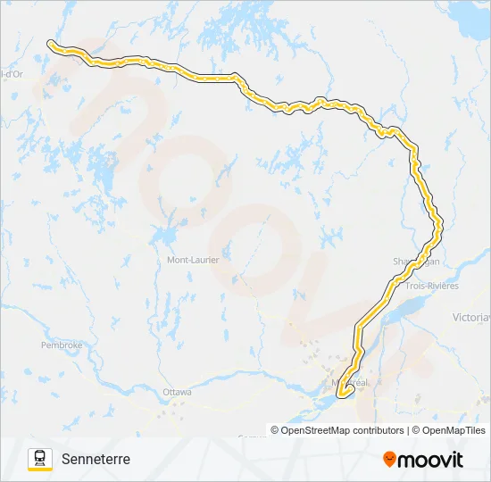 VIA RAIL Train Line Map