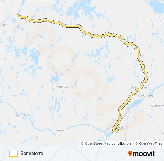 via rail Route: Schedules, Stops & Maps - Senneterre (Updated)