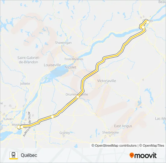 VIA RAIL Train Line Map