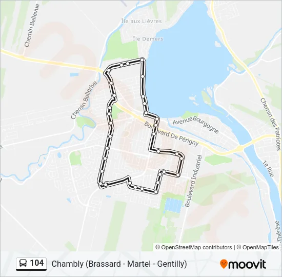 104 Bus Line Map