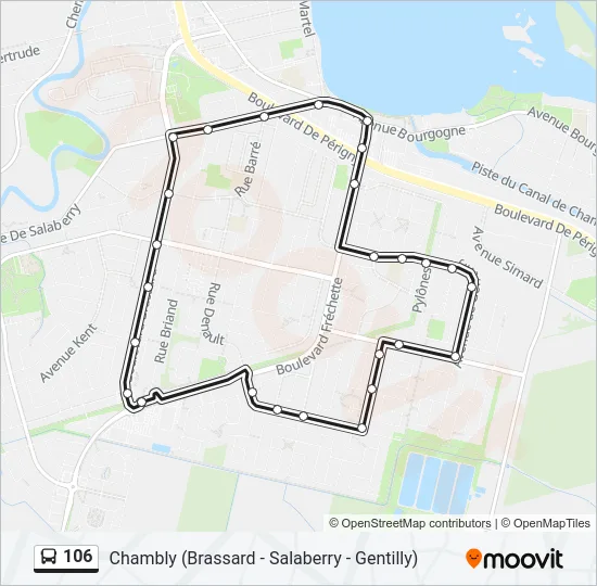 106 Bus Line Map
