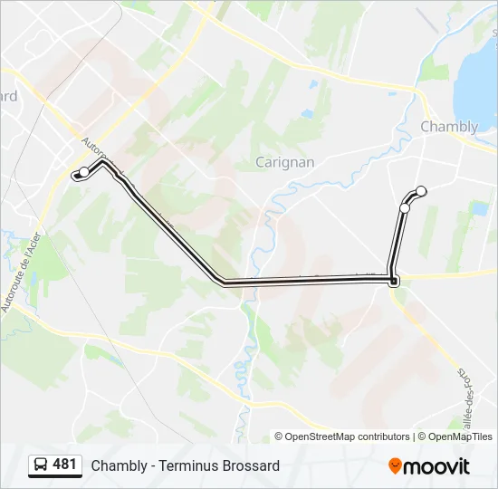 481 Bus Line Map
