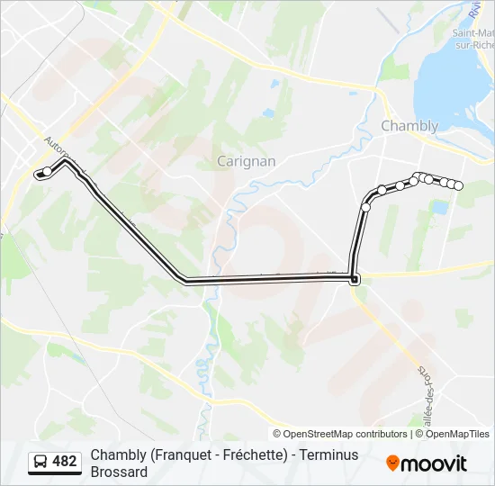 482 Bus Line Map
