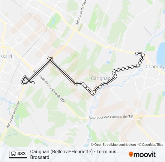 483 Bus Line Map