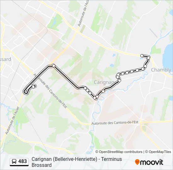 483 Bus Line Map