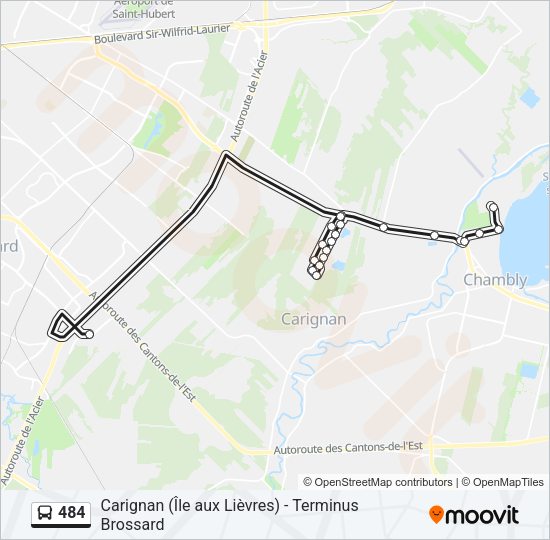 484 Bus Line Map