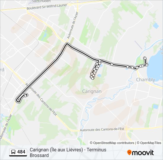 484 Bus Line Map