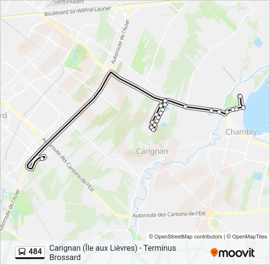 484 Bus Line Map