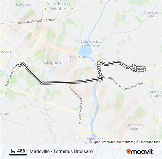 486 Bus Line Map