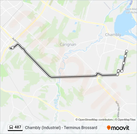 487 Bus Line Map
