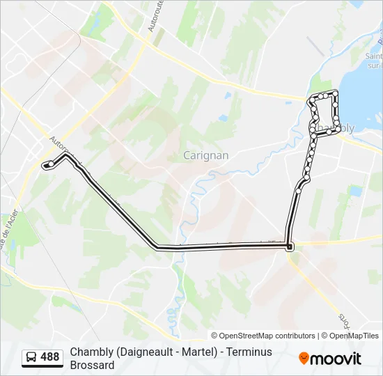 488 Bus Line Map