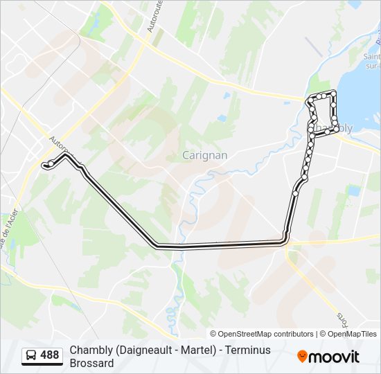 488 Bus Line Map