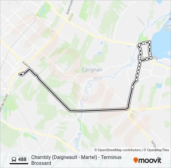 488 Bus Line Map