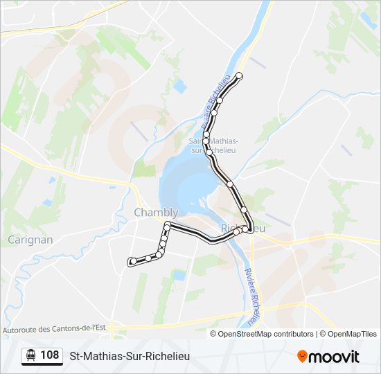 108 Shuttle Line Map