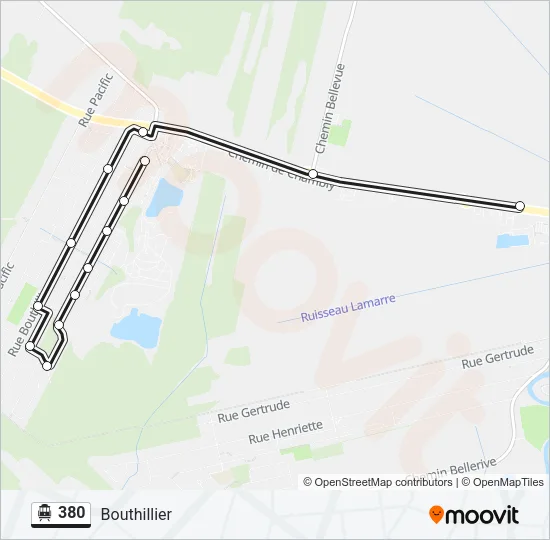 380 Shuttle Line Map
