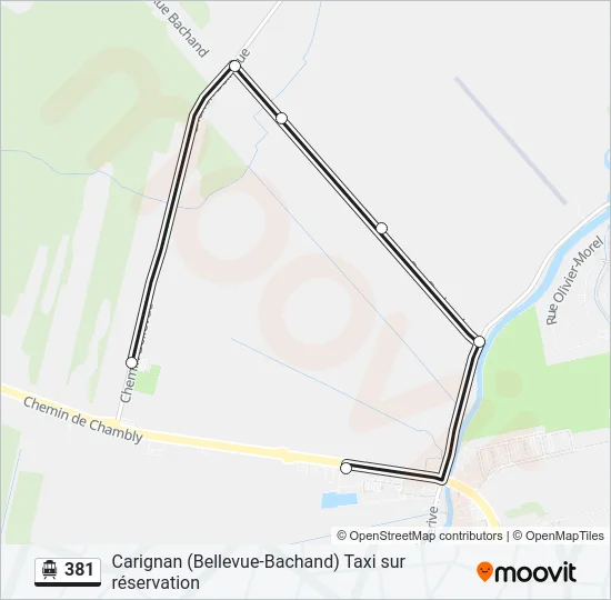 381 Shuttle Line Map