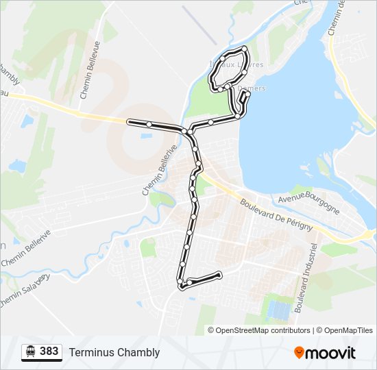 383 Shuttle Line Map