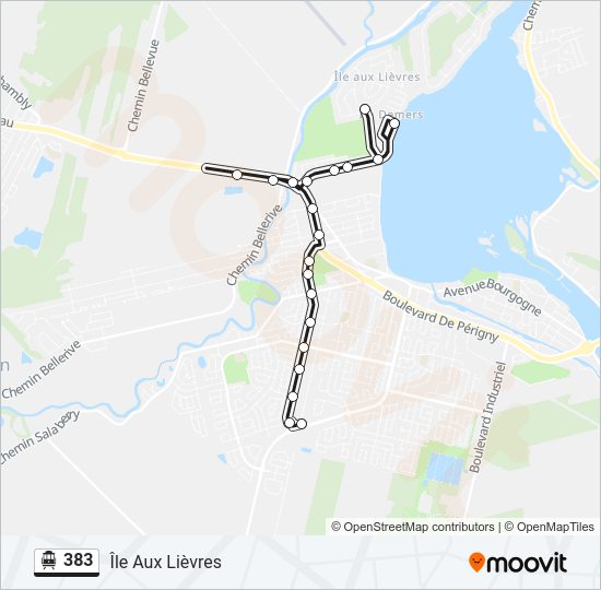 383 Shuttle Line Map