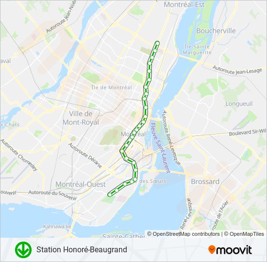 LIGNE 1 - VERTE metro Line Map