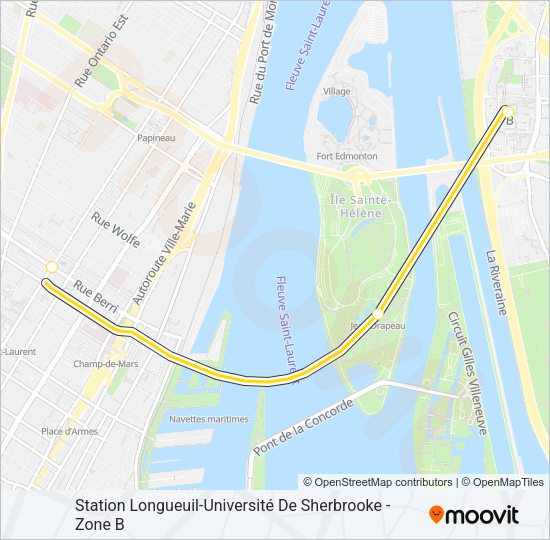 LIGNE 4 - JAUNE Metro Line Map