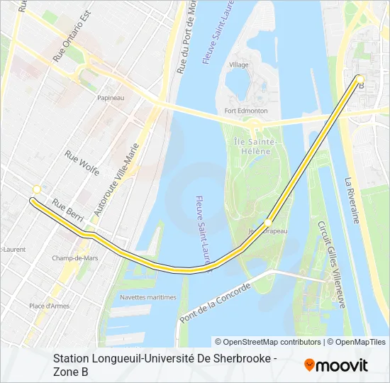 LIGNE 4 - JAUNE Metro Line Map