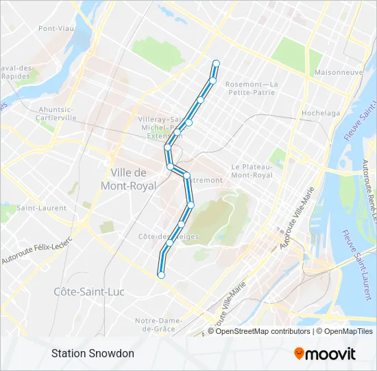 LIGNE 5 - BLEUE Metro Line Map