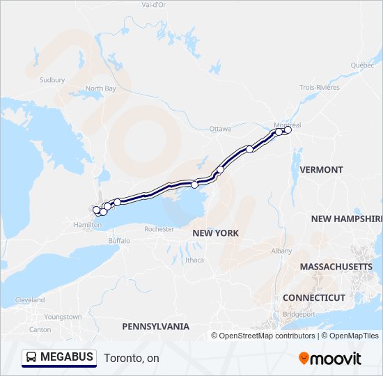 MEGABUS Bus Line Map