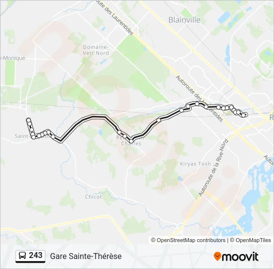 243 Bus Line Map