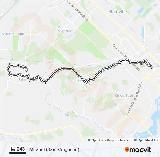 243 Bus Line Map