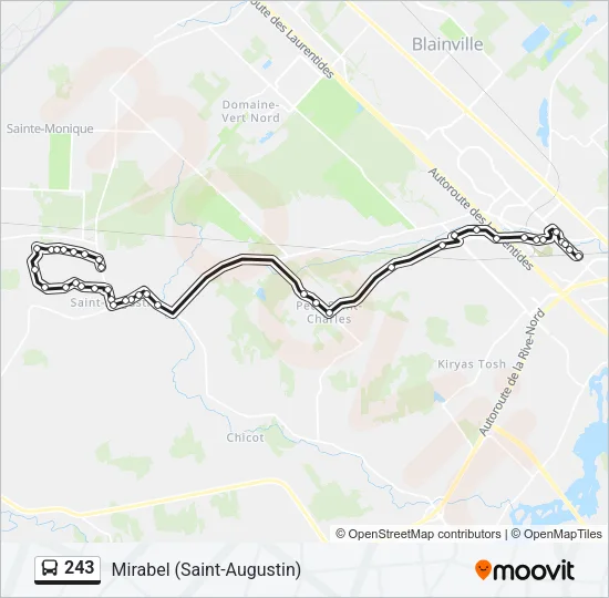 243 Bus Line Map