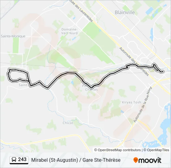 243 Bus Line Map