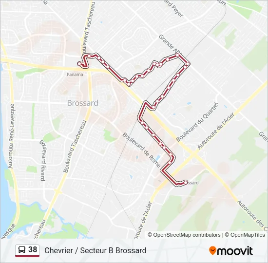 38 Bus Line Map